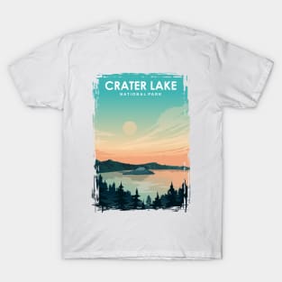 Crater Lake National Park Travel Poster T-Shirt